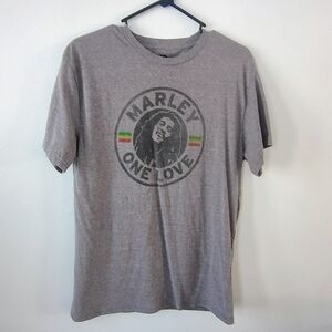 Bob Marley One Love Graphic T-Shirt Men’s XL Gray Licensed Reggae Tee